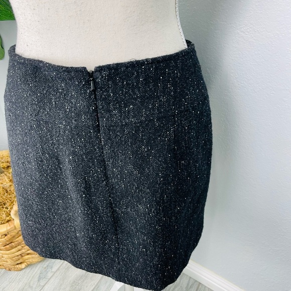 Vintage Ann Tjian For Kenar Petite Tweed Charcoal Mini Skirt Blazer Suit SET - Picture 10 of 13